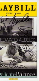 Delicate Balance Broadway Playbill cast signed