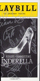 Cinderella cast signed Broadway playbill