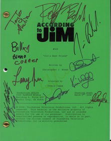According to Jim cast signed script