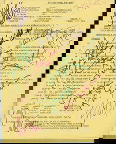 As the World Turns cast signed script
