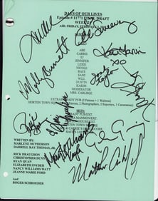 Days of Our Lives cast signed script