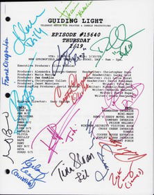 Guiding Light cast signed script