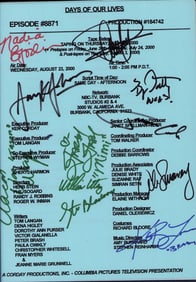 Days of Our Lives cast signed script