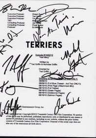Terriers cast signed script