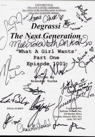 Degrassi the Next Generation cast signed script