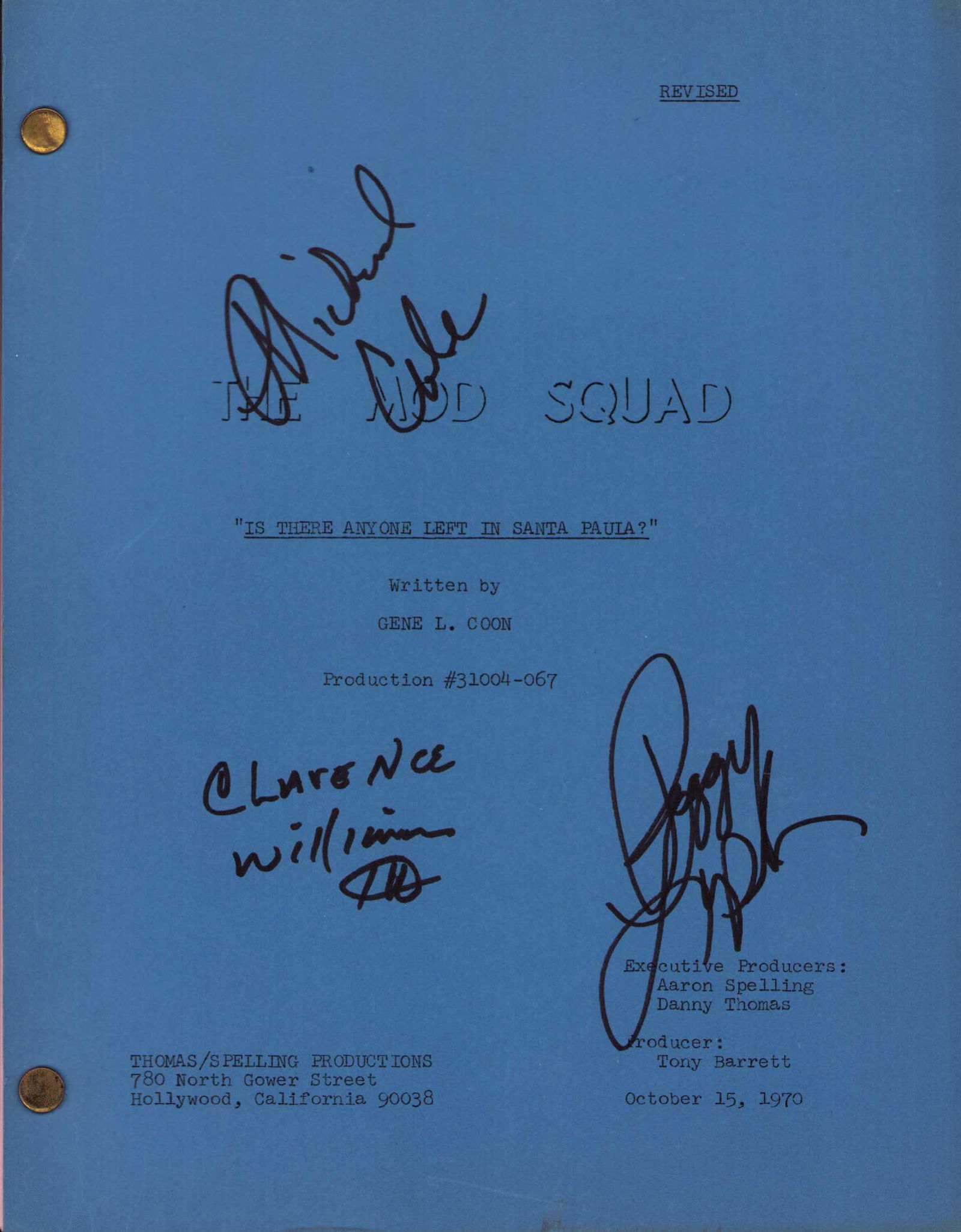 Mod Squad cast signed script (1 of 1)