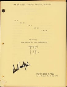 Dick Van Dyke Show script signed