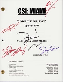 CSI Miami script cast signed