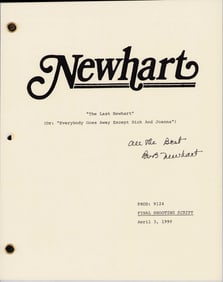 Newhart signed script