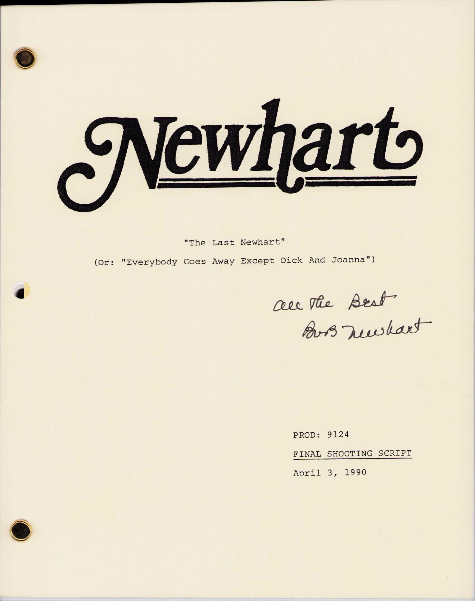 Newhart signed script (1 of 1)