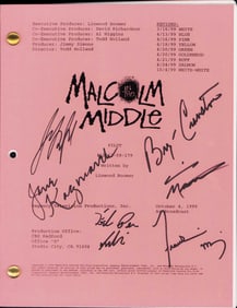 Malcolm in the Middle cast signed script