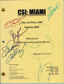 CSI Miami script cast signed