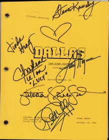 Dallas cast signed script