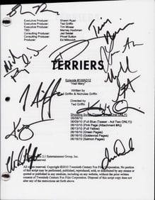 Terriers cast signed script