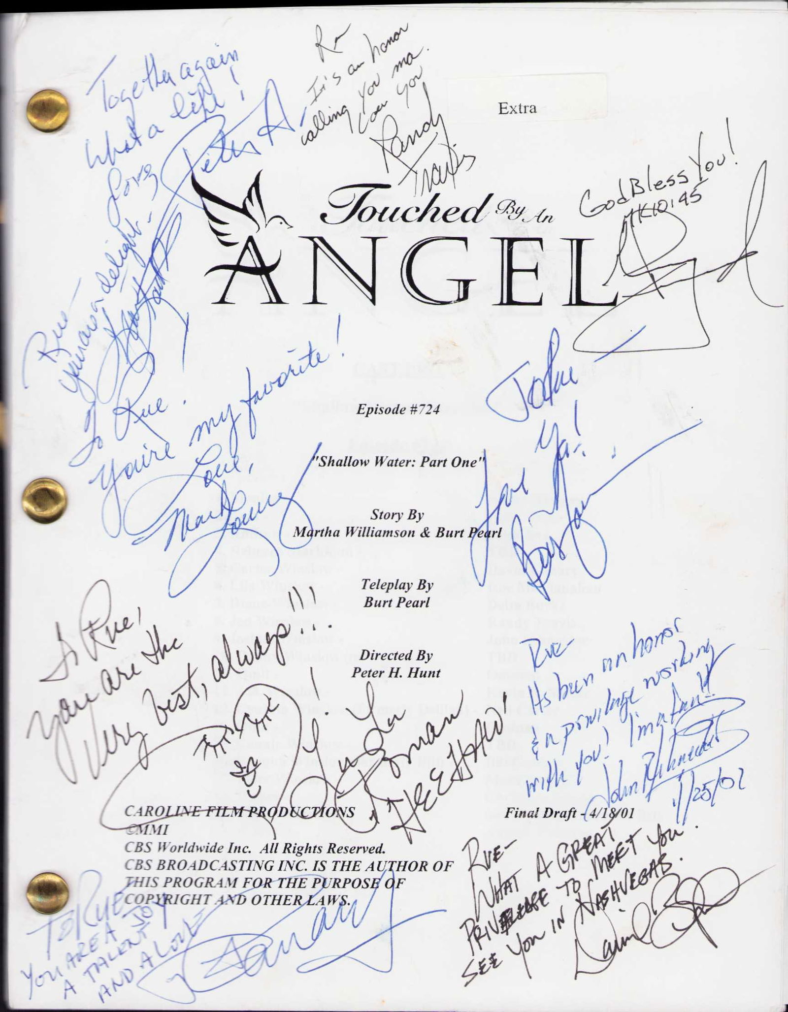 Touched by an Angel RARE script READ (1 of 1)