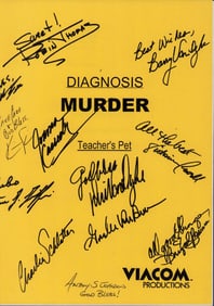 Diagnosis Murder cast signed script