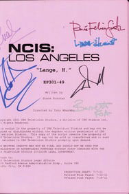 NCIS Los Angeles cast signed script