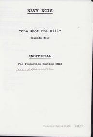 Navy NCIS signed script