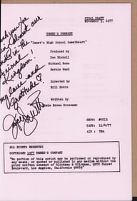 Threes Company script signed