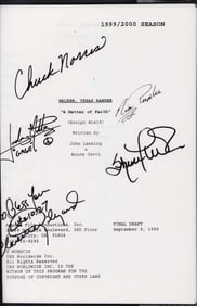 Walker Texas Ranger cast signed script