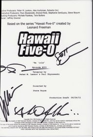 Hawaii 5-0 cast signed script