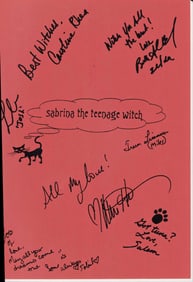 Sabrina the Teenaged Witch cast signed script