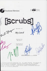Scrubs cast signed script