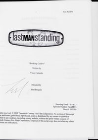 Last man Standing signed script