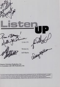 Listen Up cast signed script