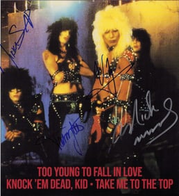 Motley Crue signed record LP