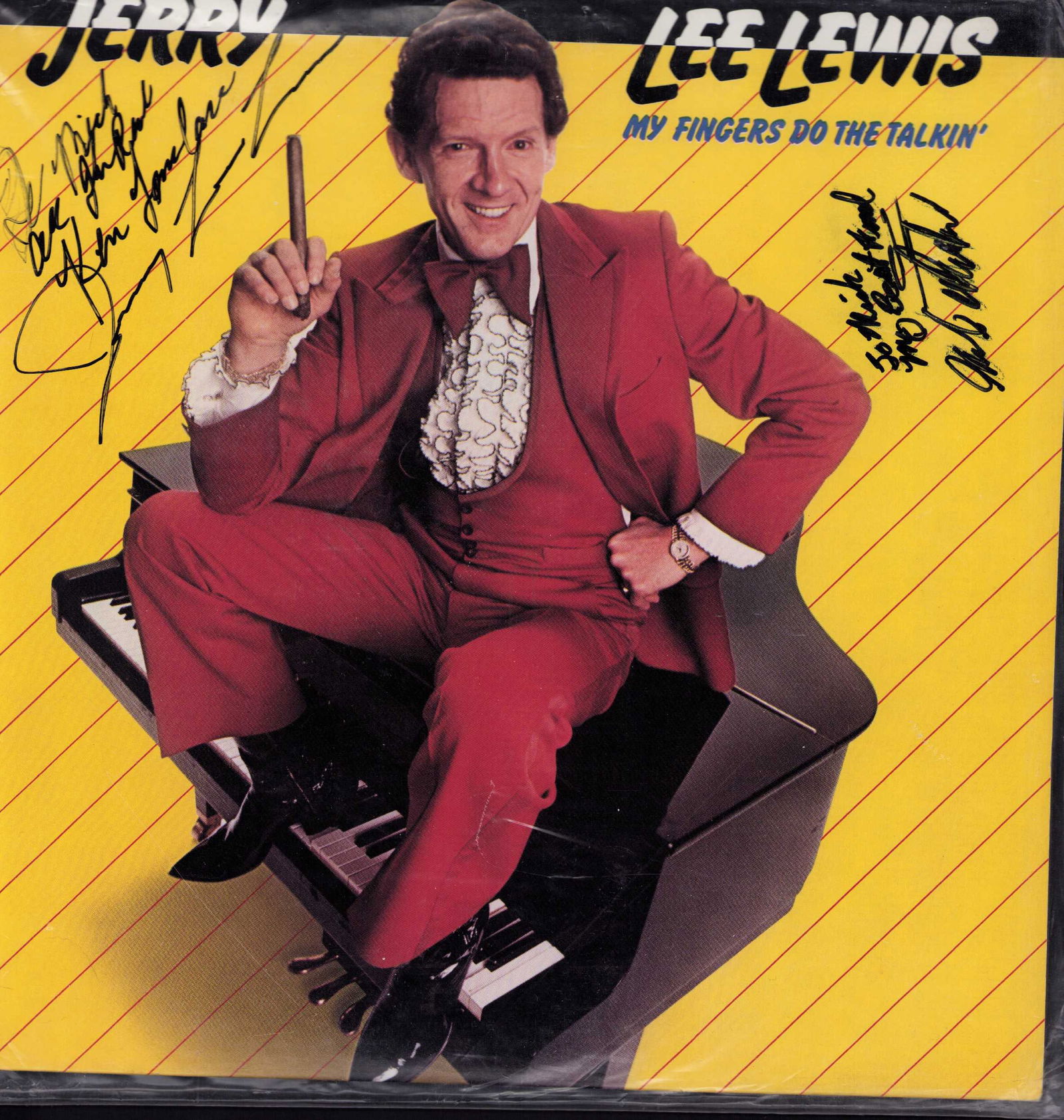 Jerry Lee Lewis signed record LP (1 of 1)