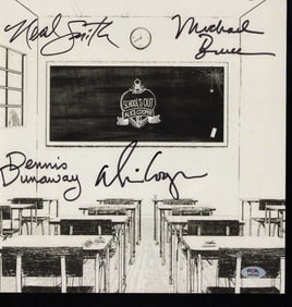 Alice Cooper and band signed record slick