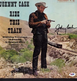 Johnny Cash signed record LP