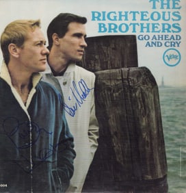 Righteous Brothers signed record LP