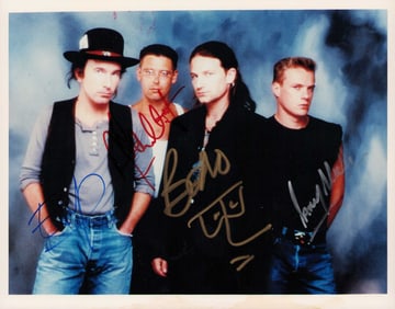 U2 signed photograph