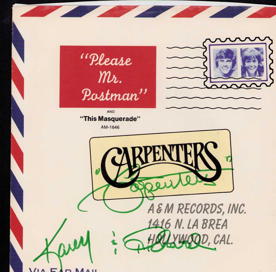 The Carpenters signed 45rpm record (1 of 1)