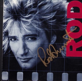 Rod Stewart signed 45rpm record sleeve