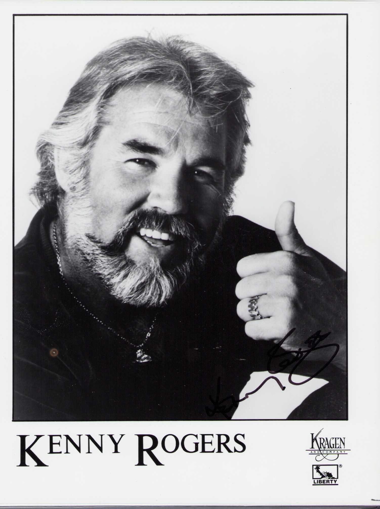 Kenny Rogers signed photo (1 of 1)