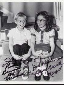 Dennis the Menace and Margaret signed photo