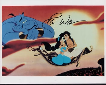 Robin Williams signed Alladin photo