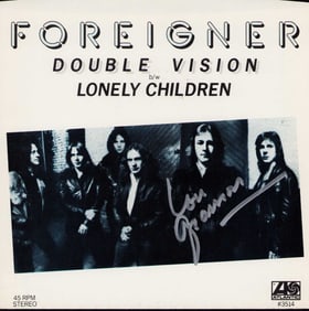 Lou Gramm Foreigner signed record sleeve