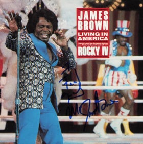James Brown signed 45 record sleeve