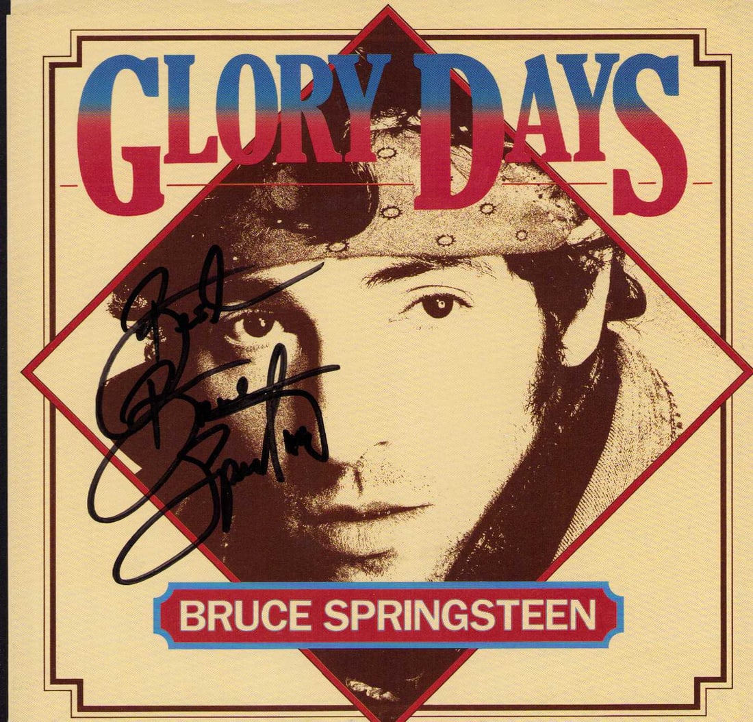 Bruce Springsteen signed 45 record sleeve (1 of 1)