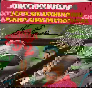 Burt Reynolds signed 45 record sleeve