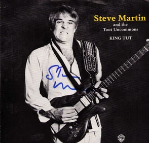 Steve Martin signed 45 record sleeve