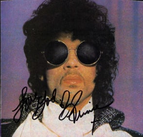 Prince rare signed 45 record sleeve