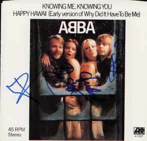 Abba signed 45 record sleeve