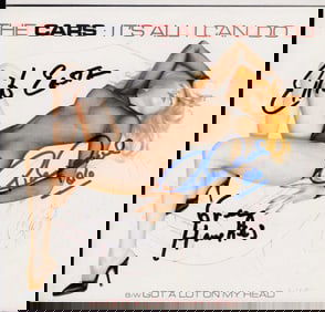 The Cars signed 45 record sleeve