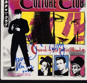 Culture Club signed 45 record sleeve