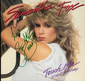 Samantha Fox signed 45 record sleeve